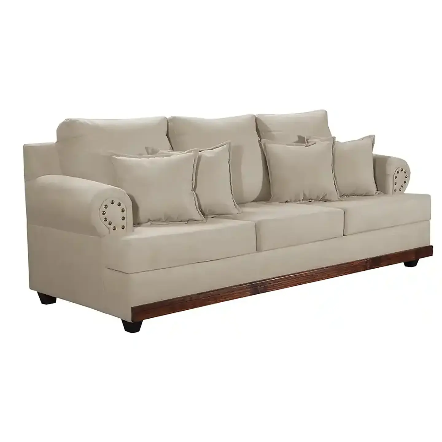 Set Sofa 3c Armenia  Tela Beige + 2 poltronas Bergen Beige 6