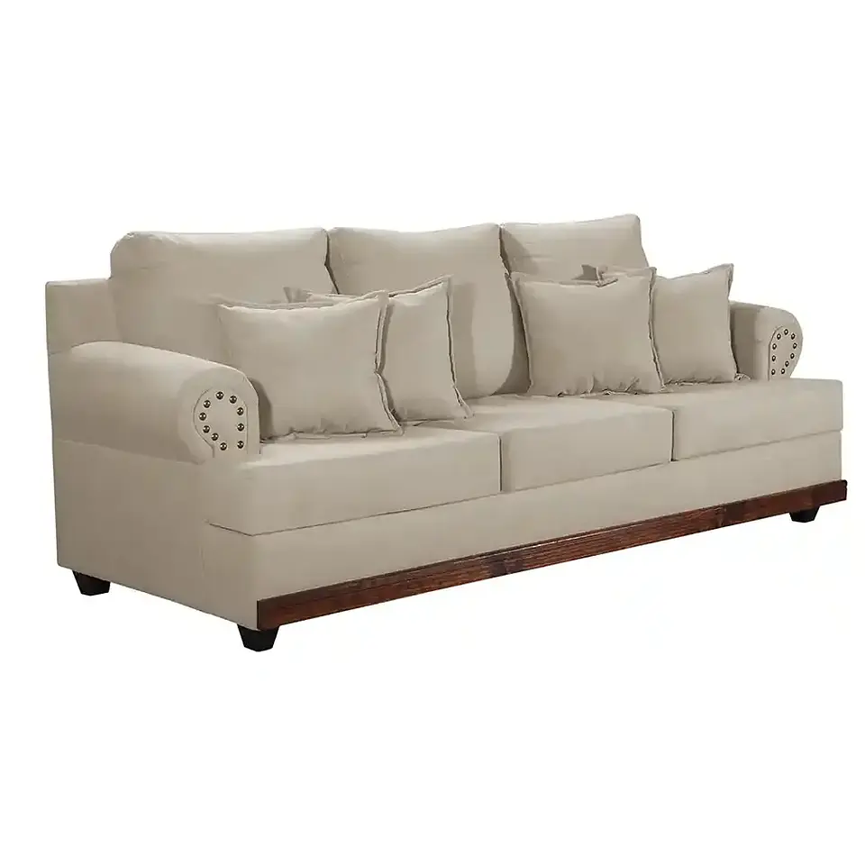Set Sofa 3c Armenia  Tela Beige + 2 poltronas Bergen Beige 6