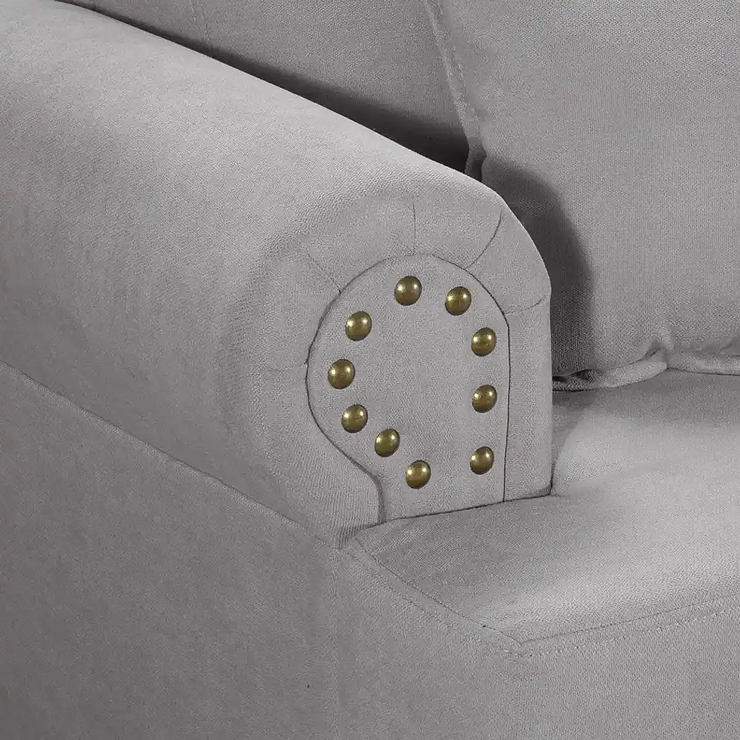 Set Sofa 3c Armenia  Tela Grey + 2 poltronas Bergen Grey 4