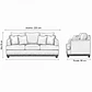 Set Sofa 3c Estambul tachas  Tela Beige + 2 poltronas Bergen Beige - Miniatura 8