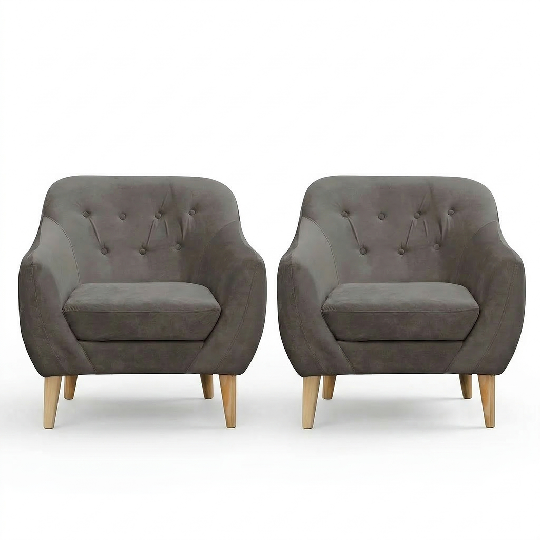 Set Sofa Norway 3c + 2 Poltronas Norway  Felpa  Dark Grey 2