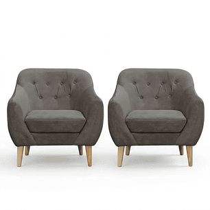 Set Sofa Norway 3c + 2 Poltronas Norway  Felpa  Dark Grey