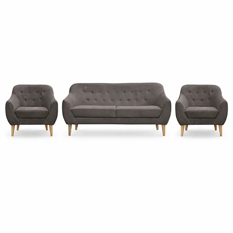 Set Sofa Norway 3c + 2 Poltronas Norway  Felpa  Dark Grey