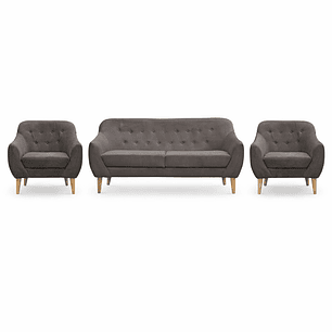 Set Sofa Norway 3c + 2 Poltronas Norway  Felpa  Dark Grey