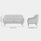 Set Sofa Norway 3c + 2 Poltronas Norway  Felpa Grey - Miniatura 7