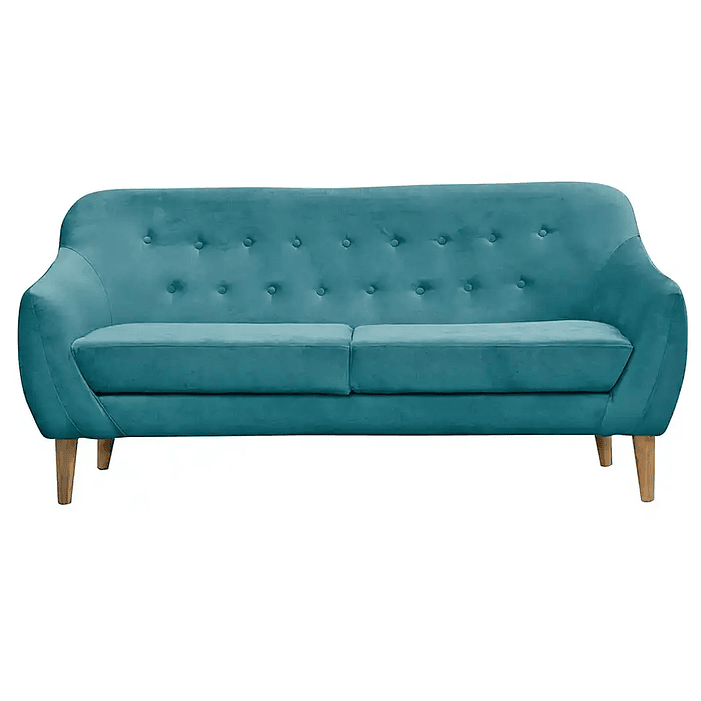 Set Sofa Norway 3c + 2 Poltronas Norway  Felpa Turquesa 4