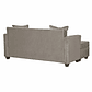 Set Seccional  Gramado Felpa Beige + Banqueta baul felpa Beige - Miniatura 4