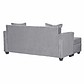 Set Seccional  Gramado Felpa Grey + Banqueta baul felpa Grey - Miniatura 3