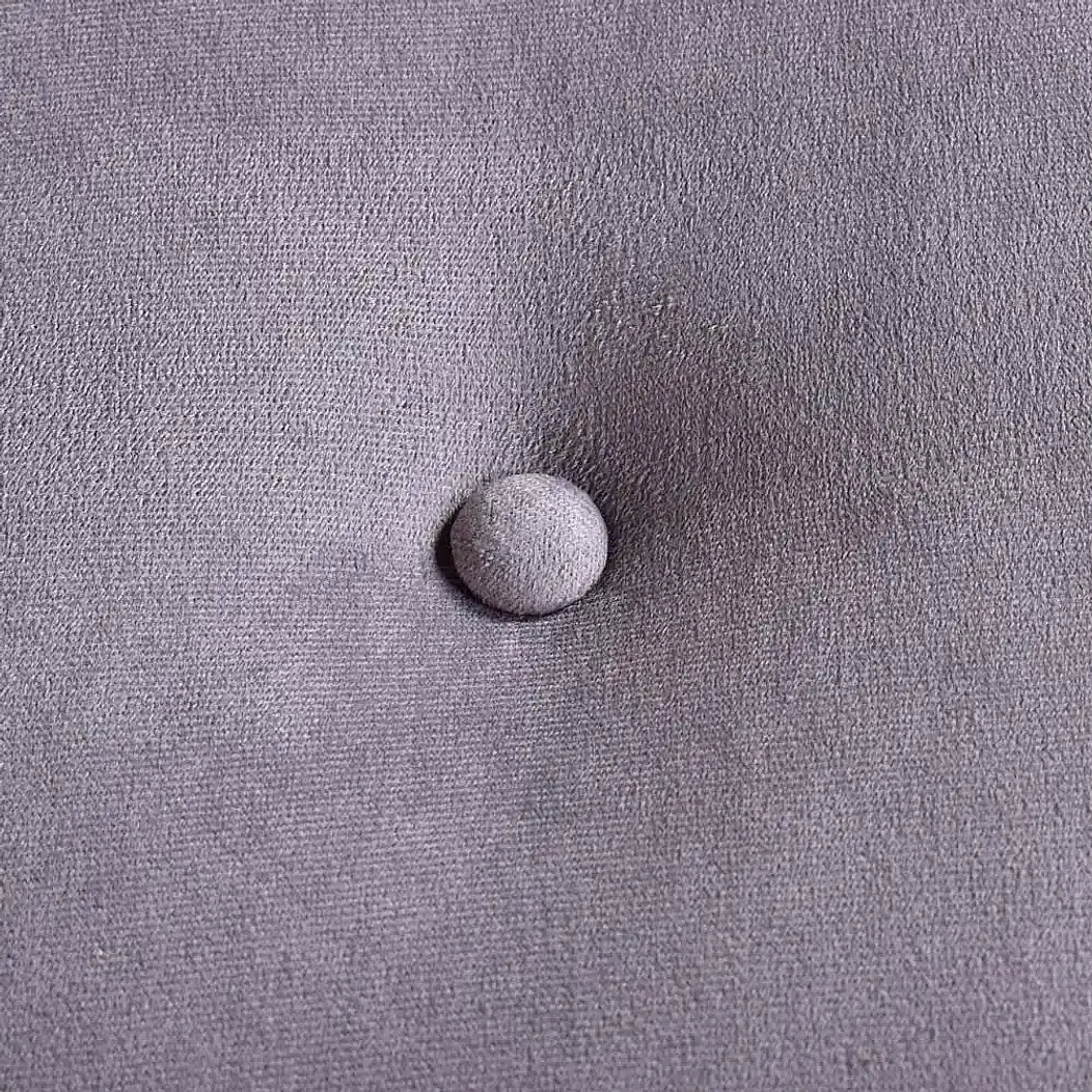 Set Seccional  Gramado Felpa Grey + Banqueta baul felpa Grey 11