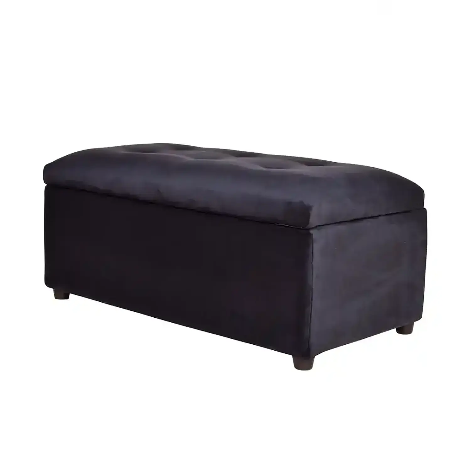Set Seccional  Gramado Felpa Dark Grey + Banqueta baul felpa Dark Grey 5