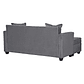 Set Seccional  Gramado Felpa Dark Grey + Banqueta baul felpa Dark Grey - Miniatura 7