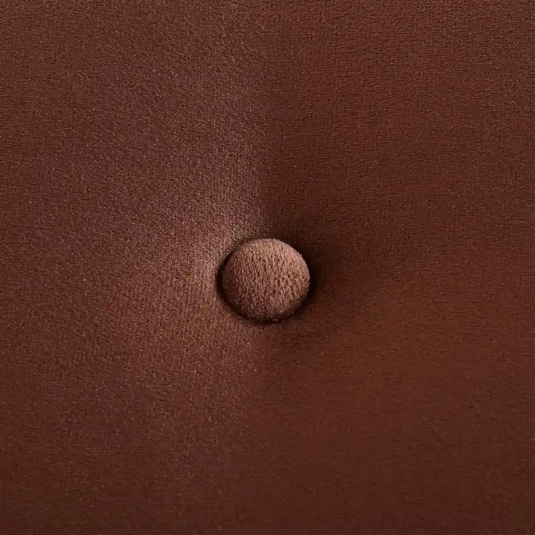 Set Seccional  Gramado Felpa Chocolate + Banqueta baul felpa Chocolate 9