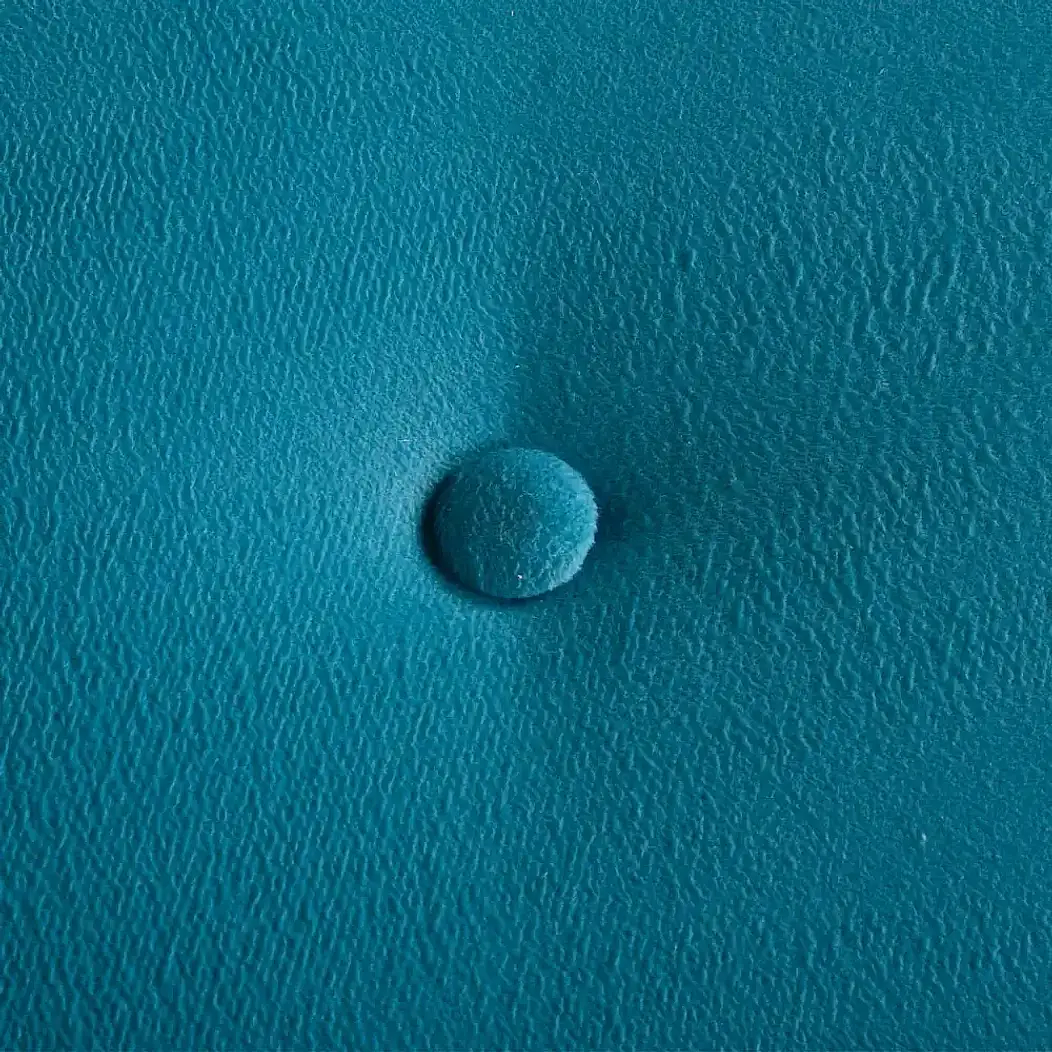 Set Seccional  Gramado Felpa Turquesa + Banqueta baul felpa Turquesa 8