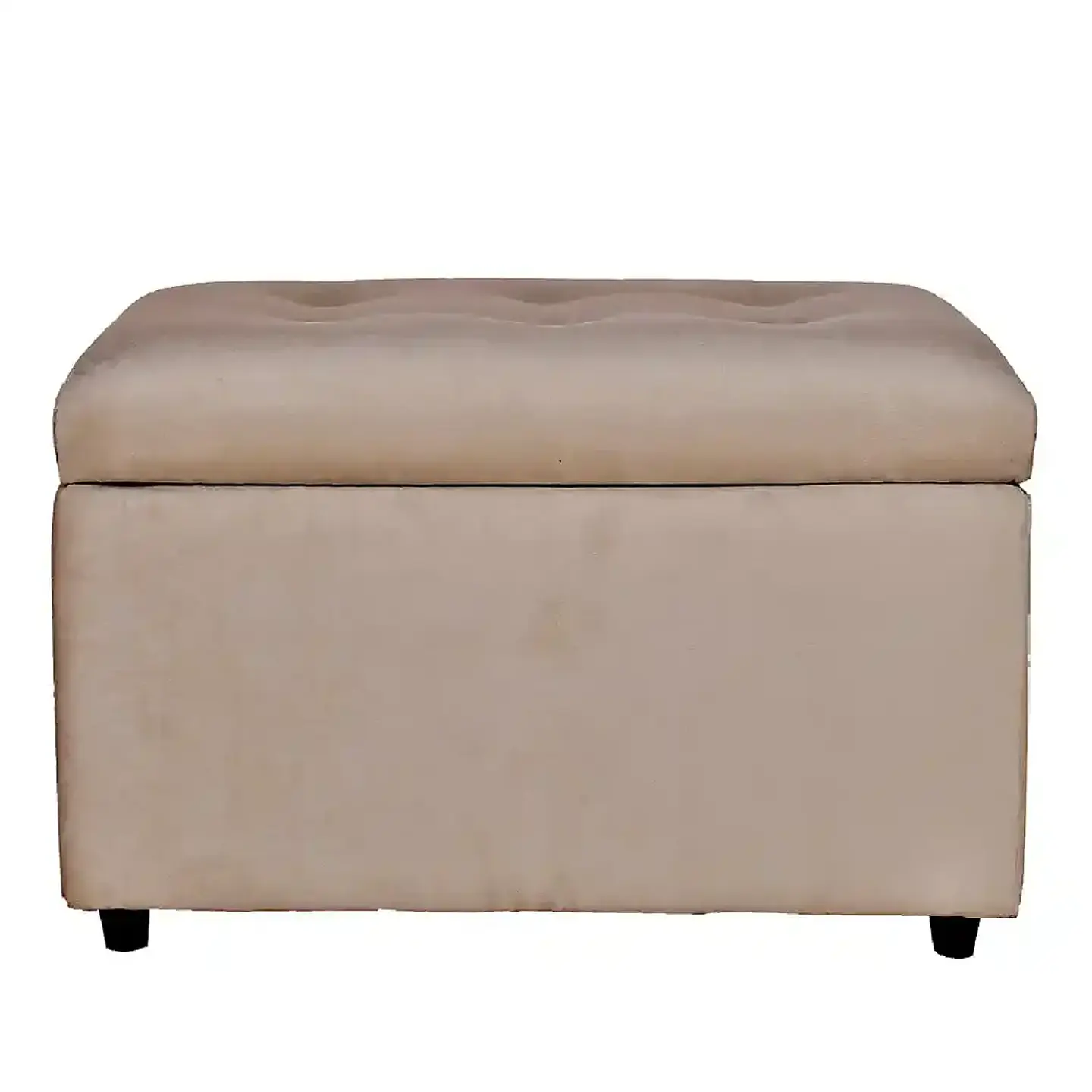 Set Sofa 2c Gramado Felpa Beige + Banqueta Baul Felpa Beige 4