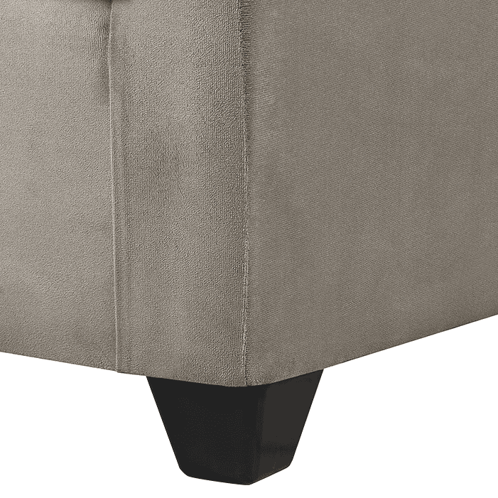 Set Sofa 2c Gramado Felpa Beige + Banqueta Baul Felpa Beige 6