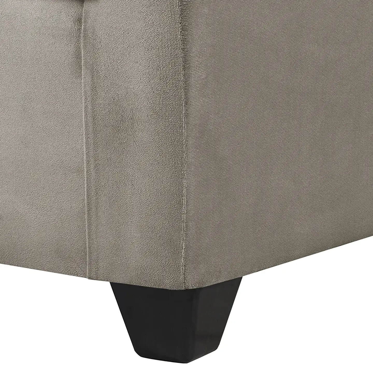 Set Sofa 2c Gramado Felpa Beige + Banqueta Baul Felpa Beige 6