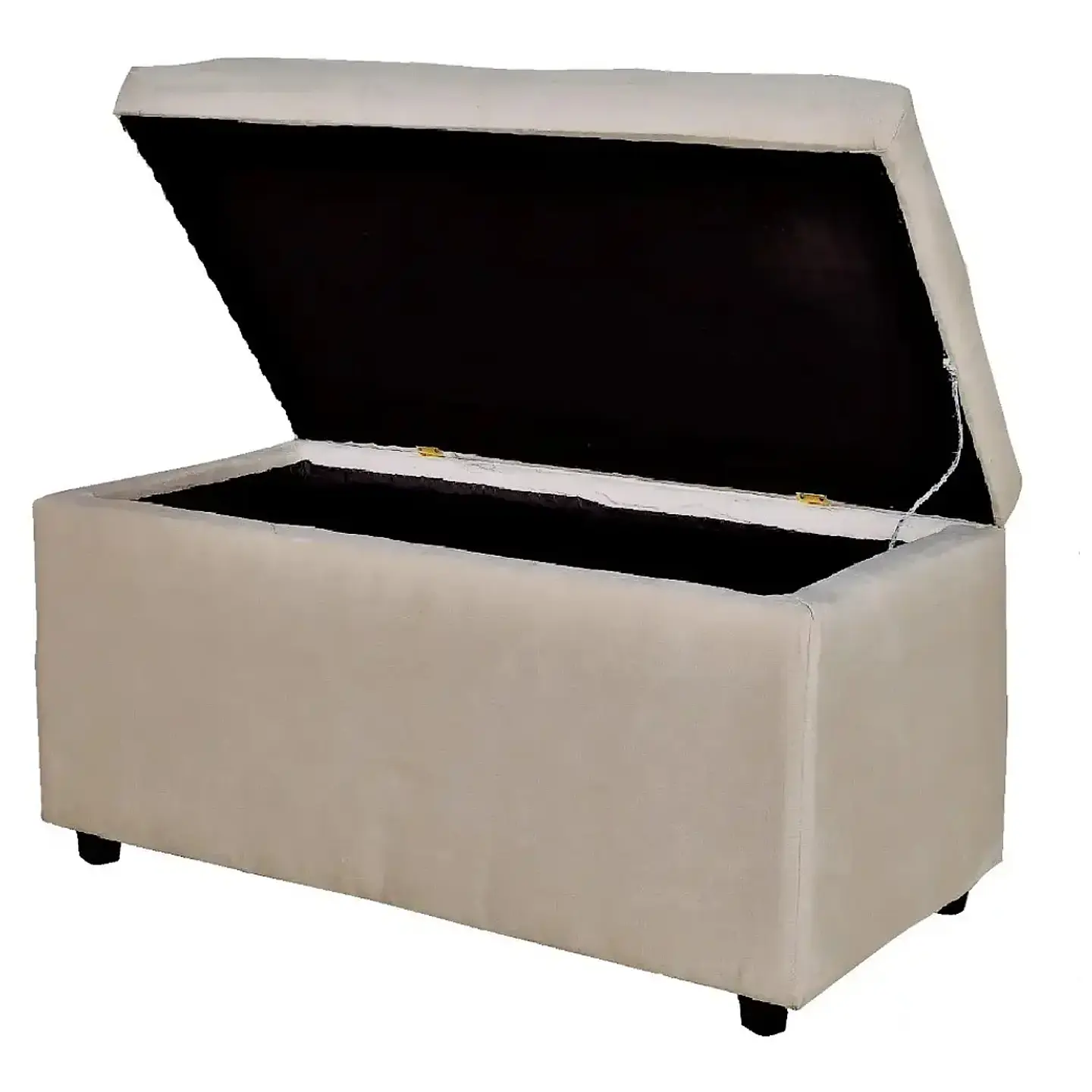 Set Sofa 2c Gramado Felpa Beige + Banqueta Baul Felpa Beige 5