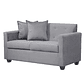 Set Sofa 2c Gramado Felpa Grey + Banqueta Baul Felpa Grey - Miniatura 7