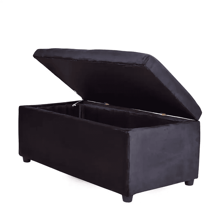 Set Sofa 2c Gramado Felpa Dark Grey + Banqueta Baul Felpa Dark Grey 8