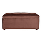 Set Sofa 2c Gramado Felpa Chocolate  + Banqueta Baul Felpa Chocolate - Miniatura 7
