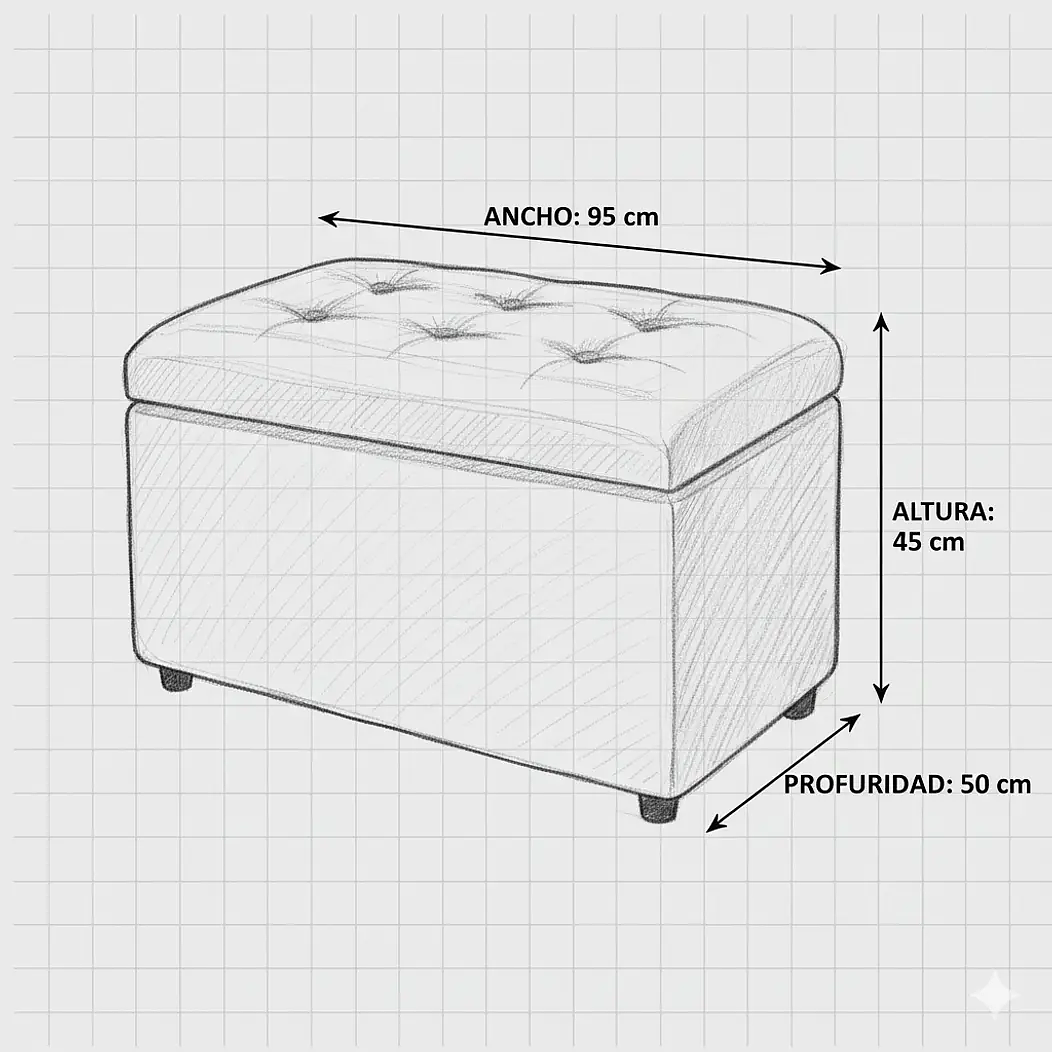 Set Sofa 2c Gramado Felpa Turquesa  + Banqueta Baul Felpa Turquesa 12
