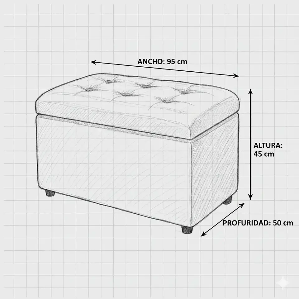Set Sofa 2c Gramado Felpa Turquesa  + Banqueta Baul Felpa Turquesa 12