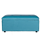 Set Sofa 2c Gramado Felpa Turquesa  + Banqueta Baul Felpa Turquesa - Miniatura 7