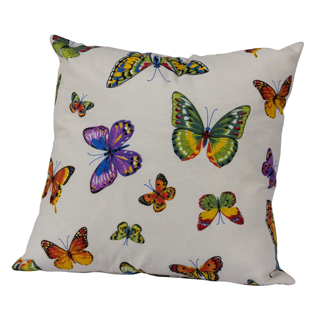 Cojín Lona Farfalle Morado 50x50cm 1