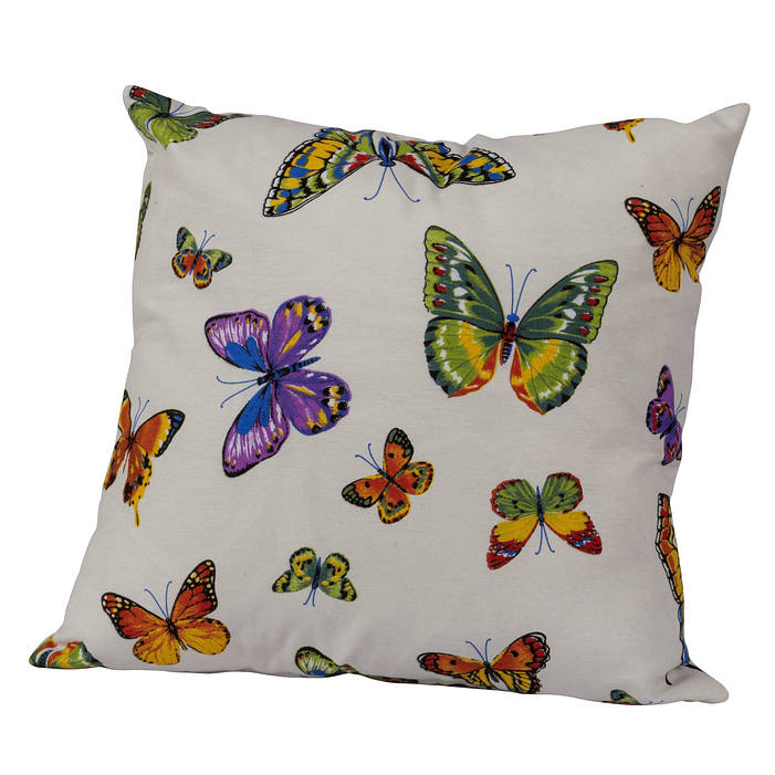 Cojín Lona Farfalle Morado 50x50cm 1
