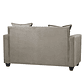 Set Seccional Gramado Felpa Beige + 2 poltronas  Bergen felpa Beige - Miniatura 3