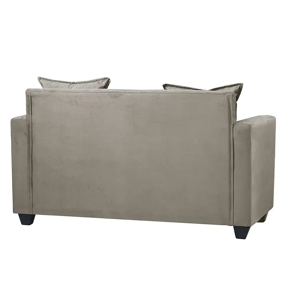 Set Seccional Gramado Felpa Beige + 2 poltronas  Bergen felpa Beige 3