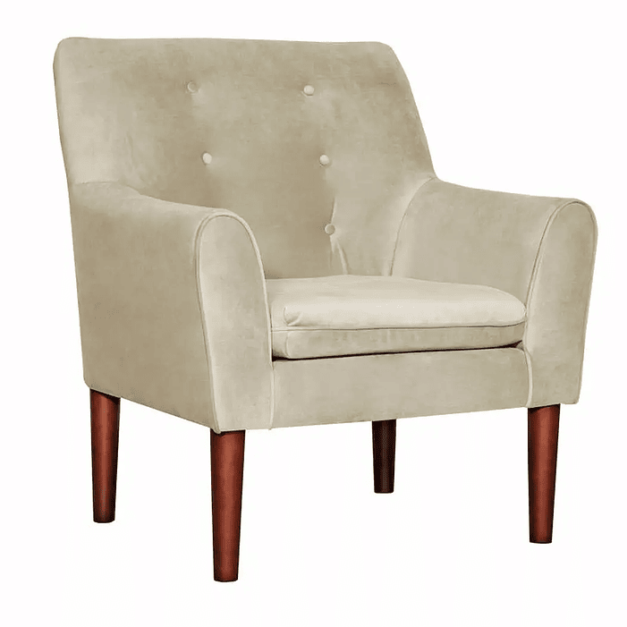 Set Seccional Gramado Felpa Beige + 2 poltronas  Bergen felpa Beige 6