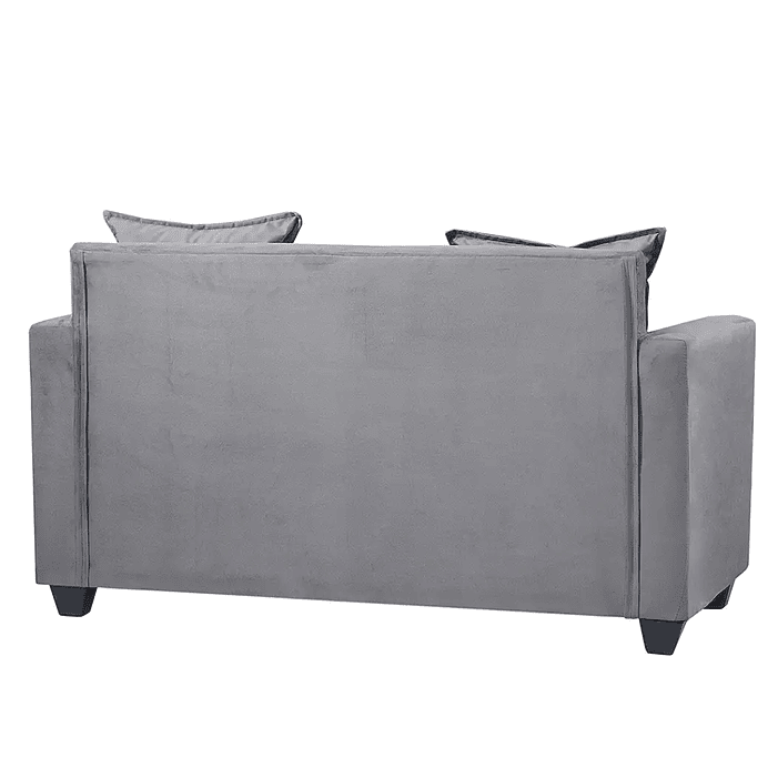 Set Seccional Gramado Felpa Grey + 2 poltronas Bergen Felpa Grey 3