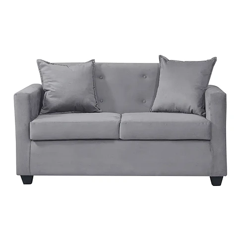 Set Seccional Gramado Felpa Grey + 2 poltronas Bergen Felpa Grey