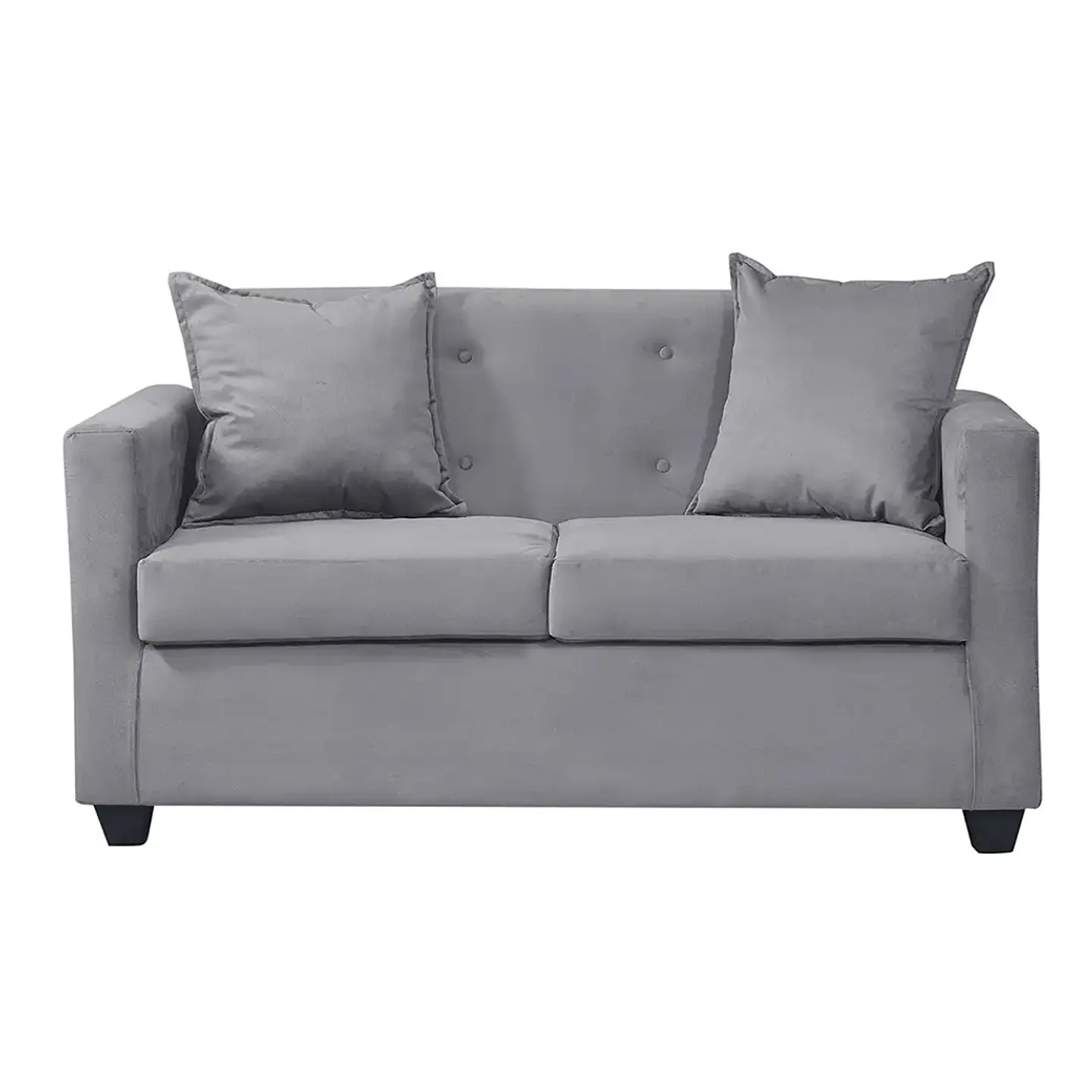 Set Seccional Gramado Felpa Grey + 2 poltronas Bergen Felpa Grey 2