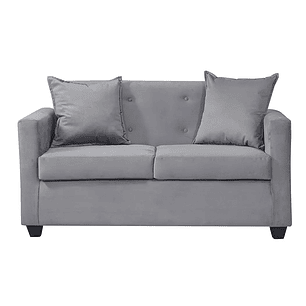 Set Seccional Gramado Felpa Grey + 2 poltronas Bergen Felpa Grey