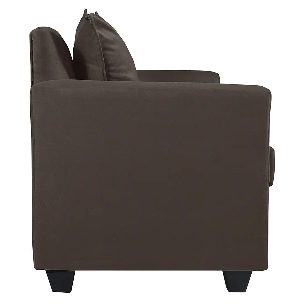 Set Seccional Gramado Felpa Chocolate  + 2 poltronas  Bergen Felpa Chocolate 4