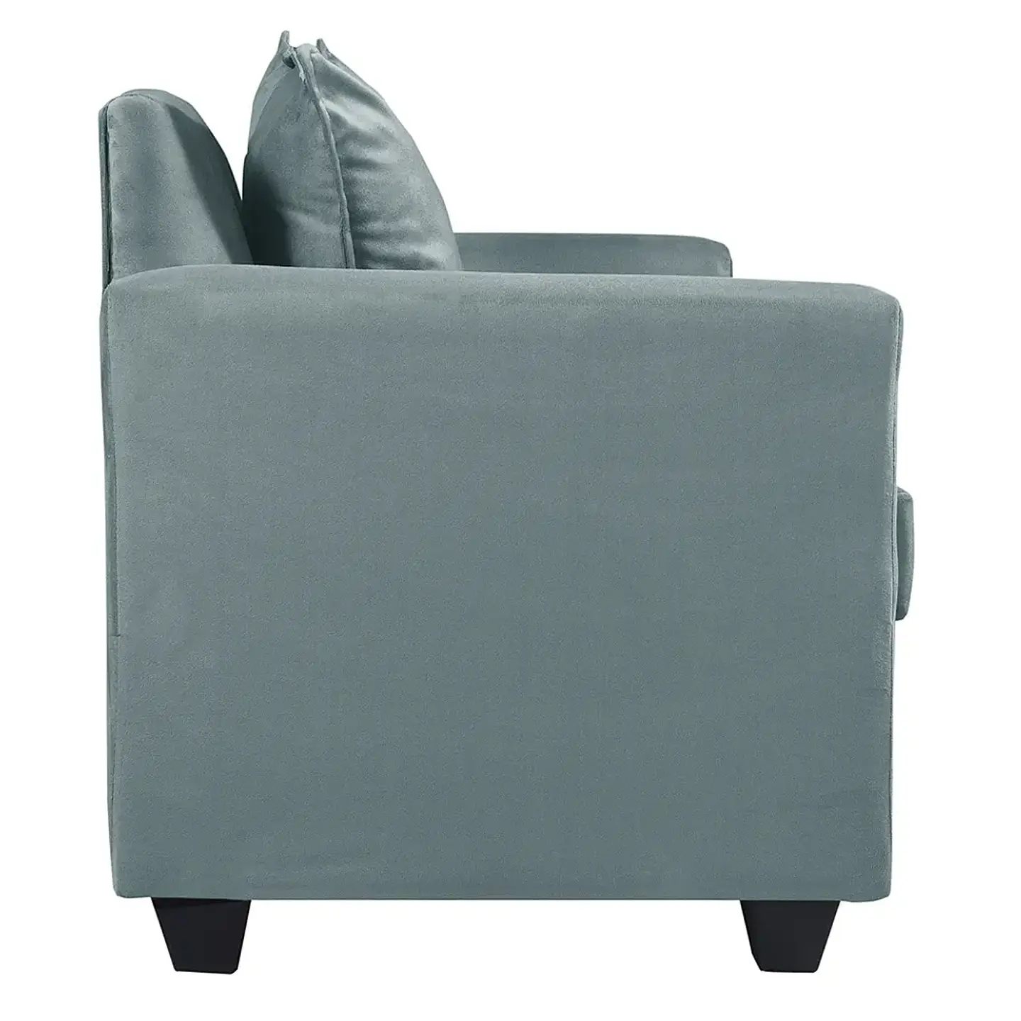 Set Seccional Gramado Felpa Turquesa  + 2 poltronas  Bergen Felpa Turquesa 5