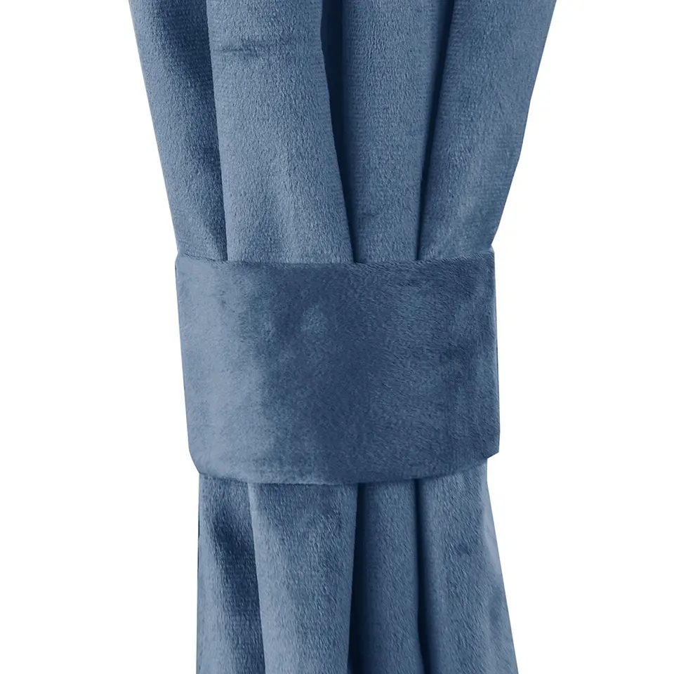SET 2 CORTINAS   NEW VELVET PETROLEO  C/ ABRAZADERAS  2
