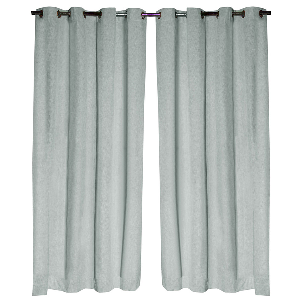 Set 2 Cortinas Black Out California Verde Agua 2