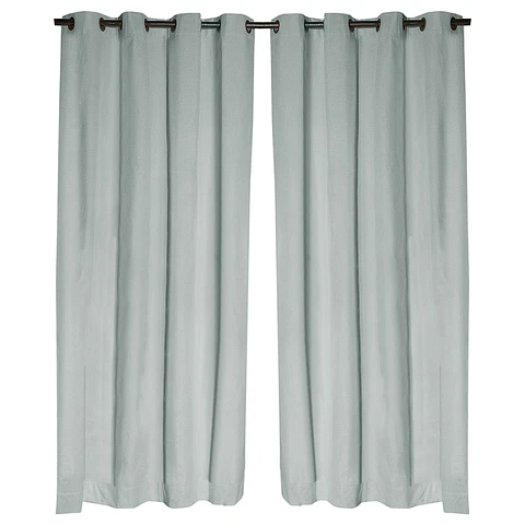 Set 2 Cortinas Black Out California Verde Agua