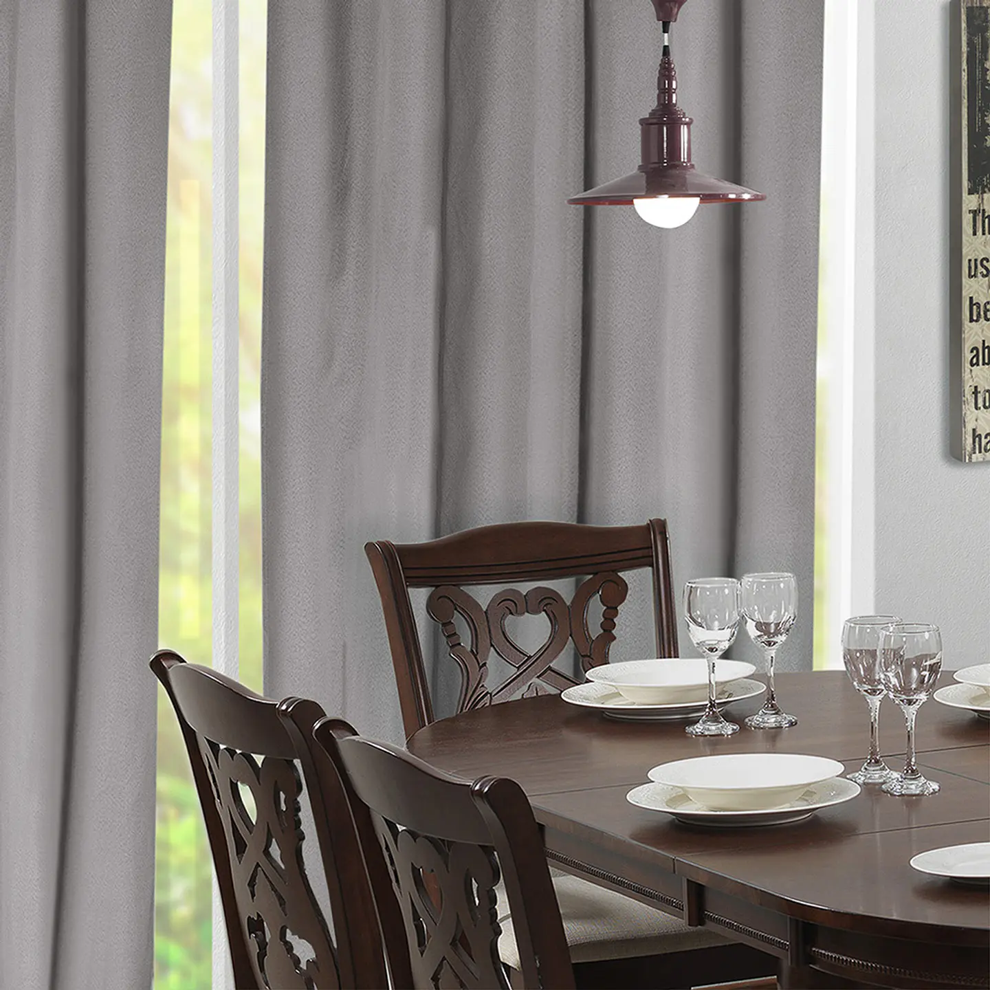 Set 2 Cortinas Black Out California Gris claro 1