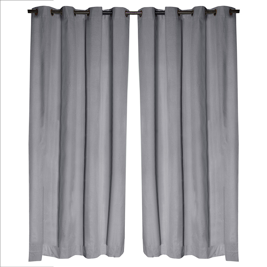 Set 2 Cortinas Black Out California Gris 2