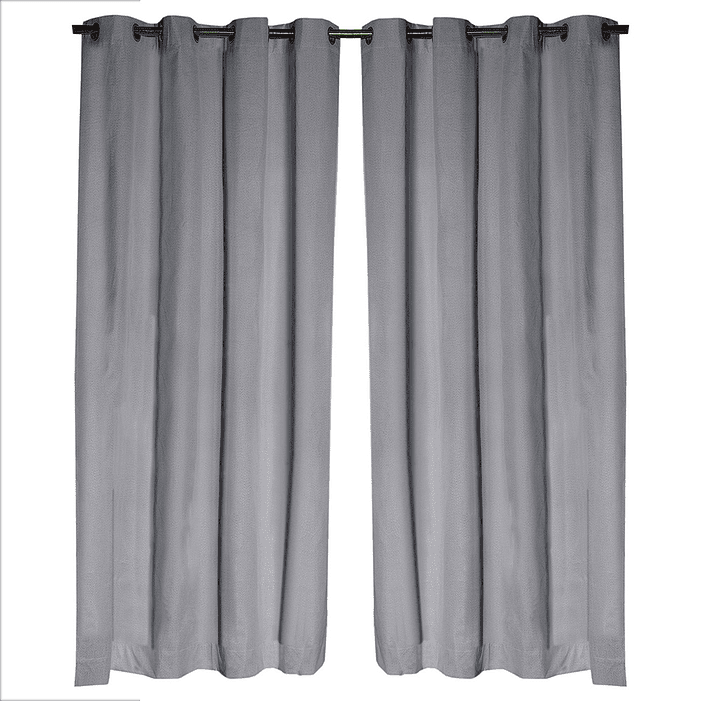 Set 2 Cortinas Black Out California Gris 2