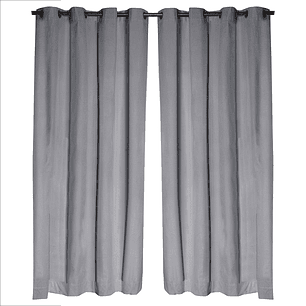 Set 2 Cortinas Black Out California Gris