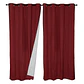 Set 2  Cortinas Black Out Microfibra Rojo - Miniatura 1