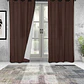 Set  2 Cortinas  Black Out Microfibra Chocolate - Miniatura 2