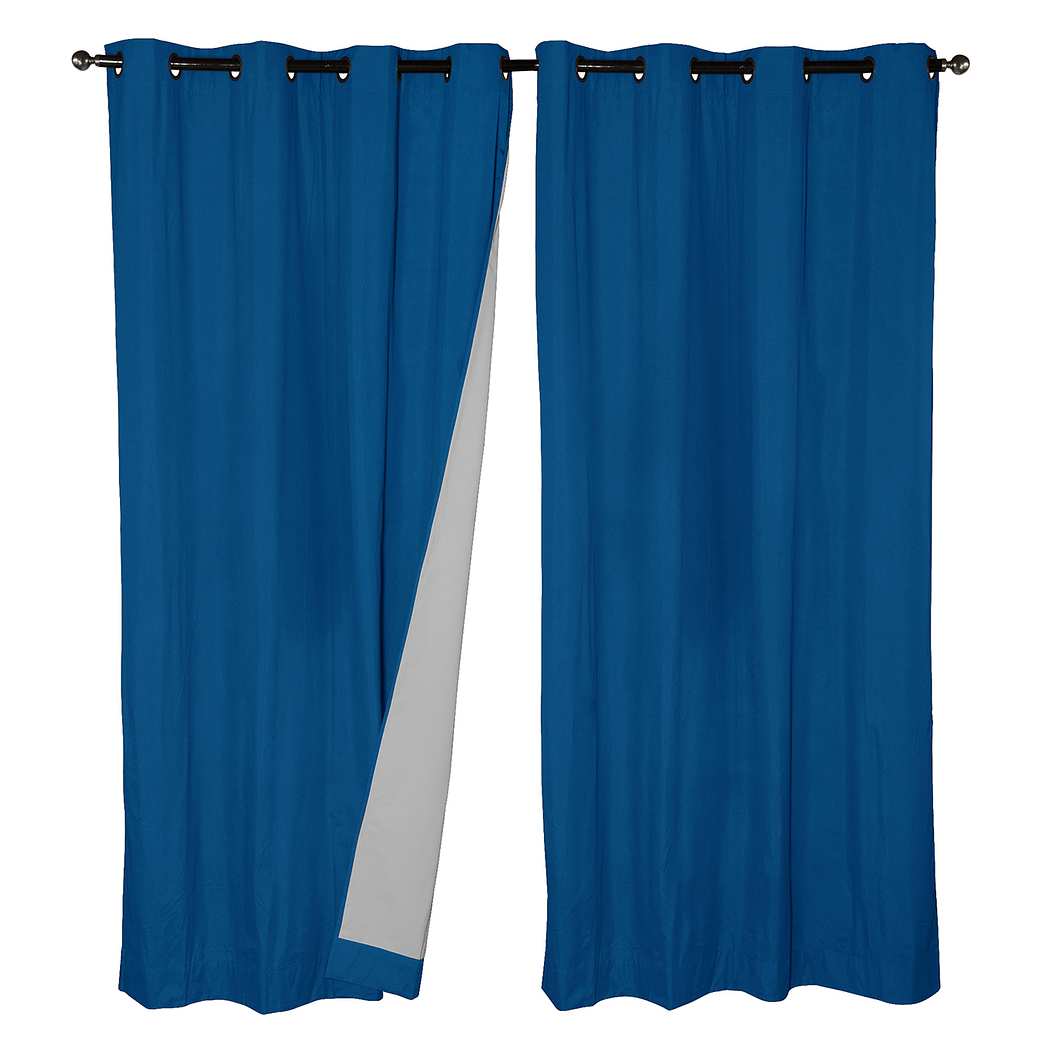 Set 2 Cortinas Black Out Microfibra Azul 140x225 1