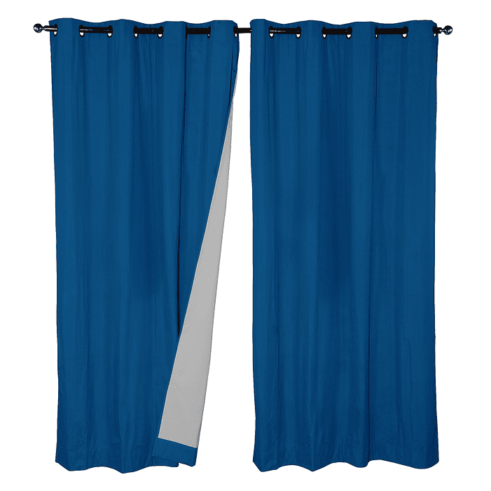 Set 2 Cortinas Black Out Microfibra Azul 140x225 1