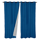 Set 2 Cortinas Black Out Microfibra Azul 140x225 - Miniatura 1